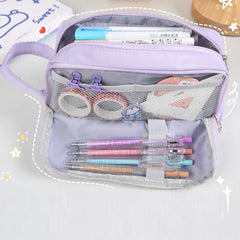 Futurecen Pencil Case Kawaii Material Escolar Big The Badge Pencilcase Cute Bags For Girls School Supplies Trousse Scolaire Pouch Etui