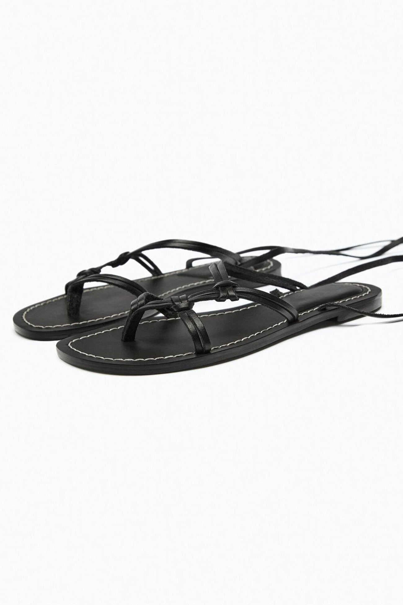 Solid Strappy Flat Roman Sandals