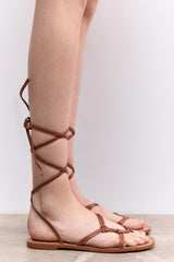 Solid Strappy Flat Roman Sandals