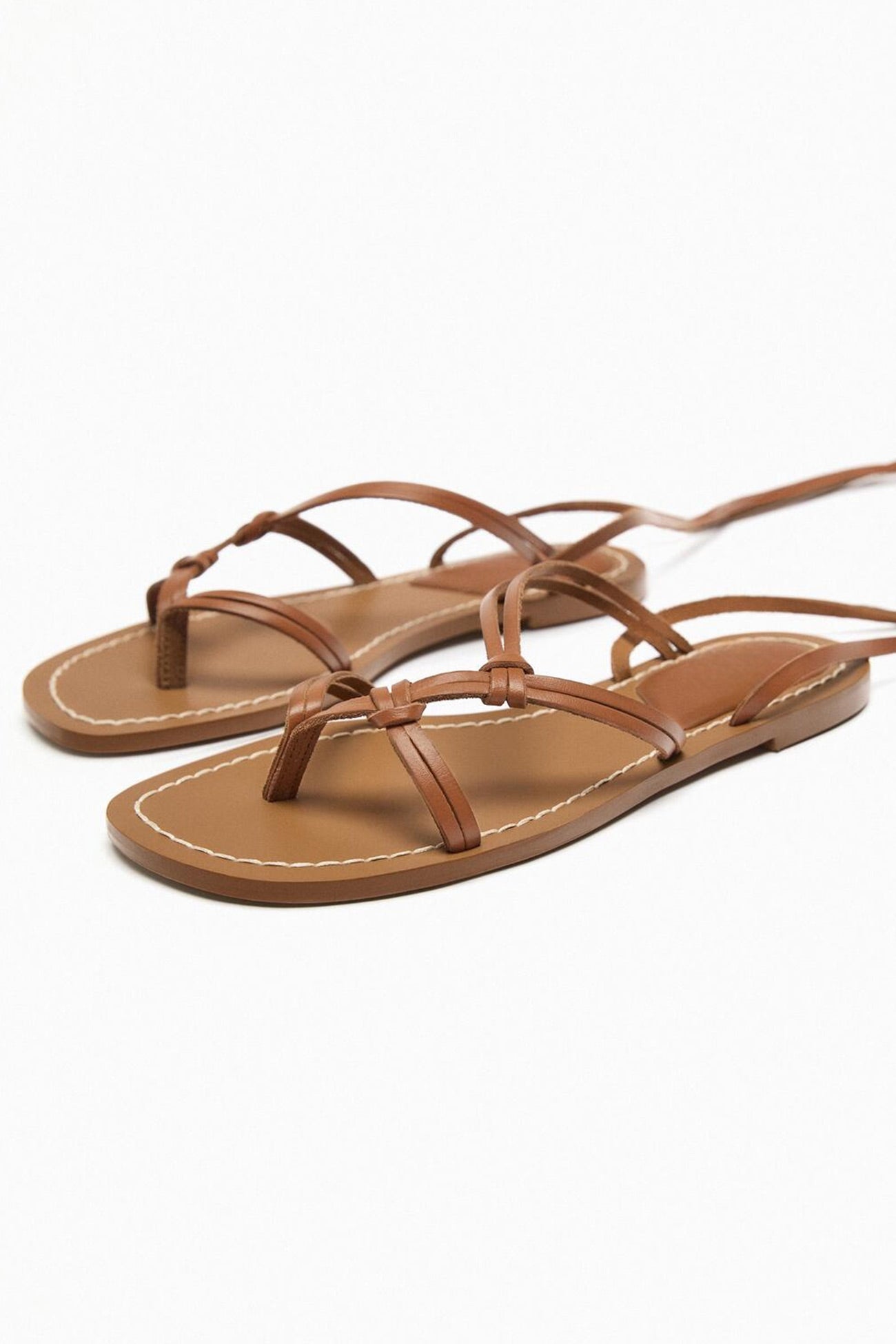 Solid Strappy Flat Roman Sandals