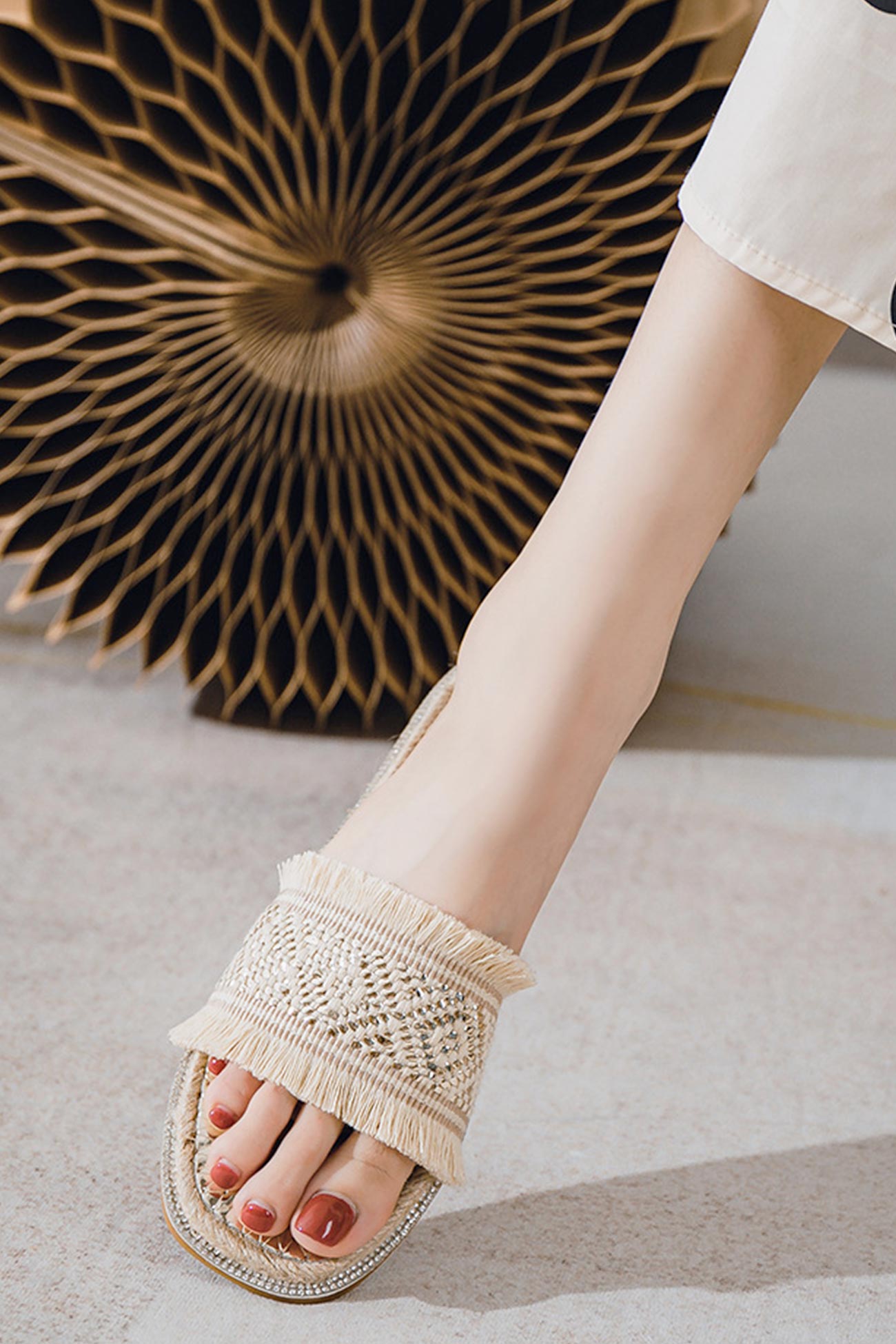 Vintage Espadrille Flat Sandals