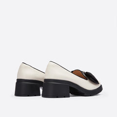 Women Cute & Sweet Round Toe Wedge Loafers