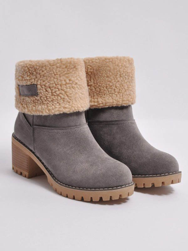 Ankle Fur Lined Snow Boots