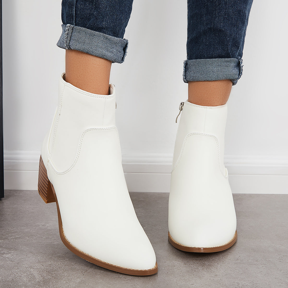 Women's Casual Chunky Ankle Boots