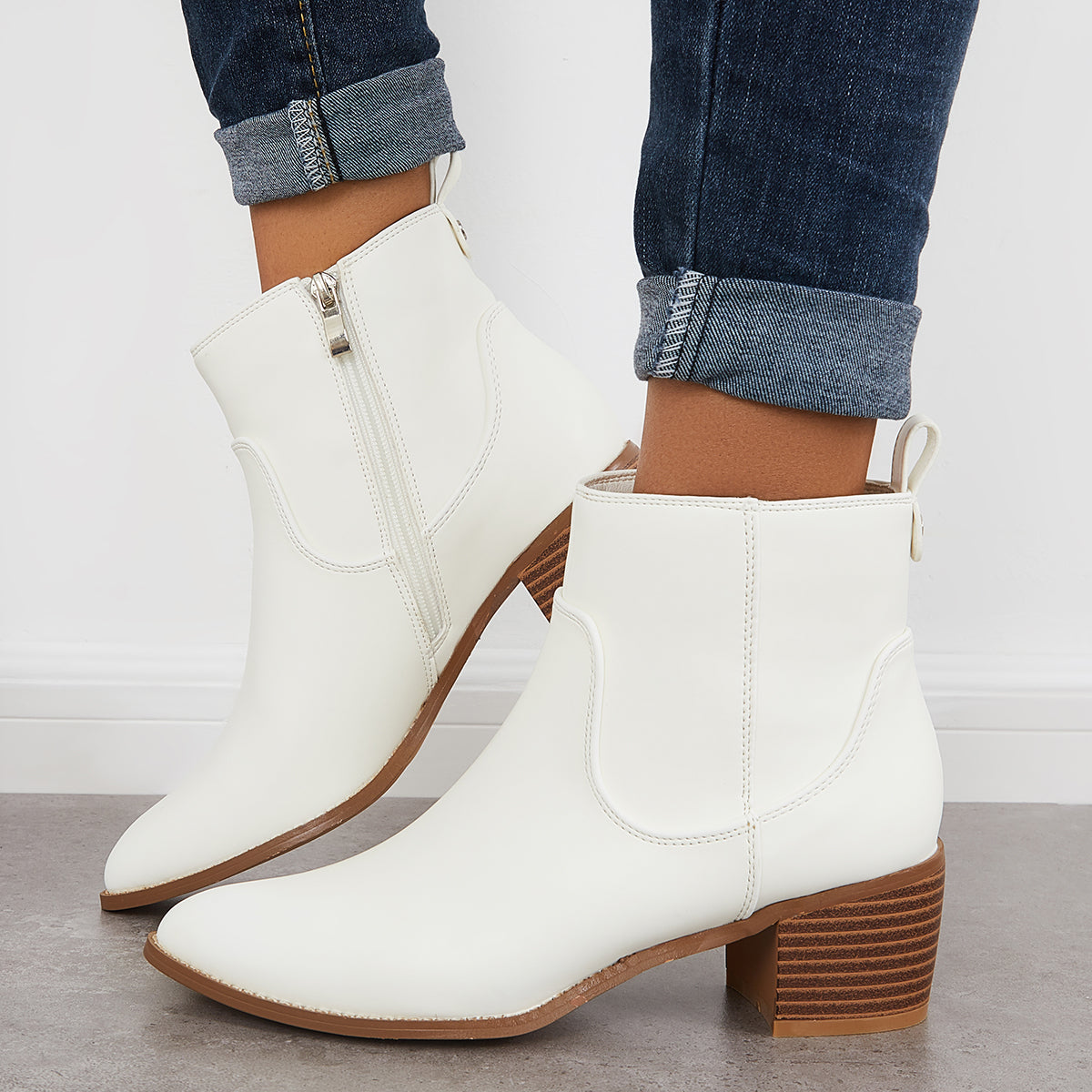 Women's Casual Chunky Ankle Boots