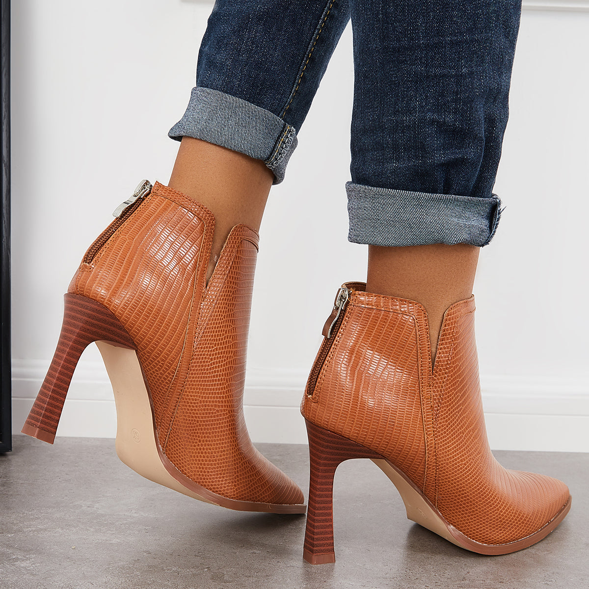 Women's Faux Leather & Suede Ankle Boots