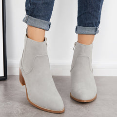 Women's Casual Chunky Ankle Boots