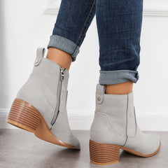 Women's Casual Chunky Ankle Boots