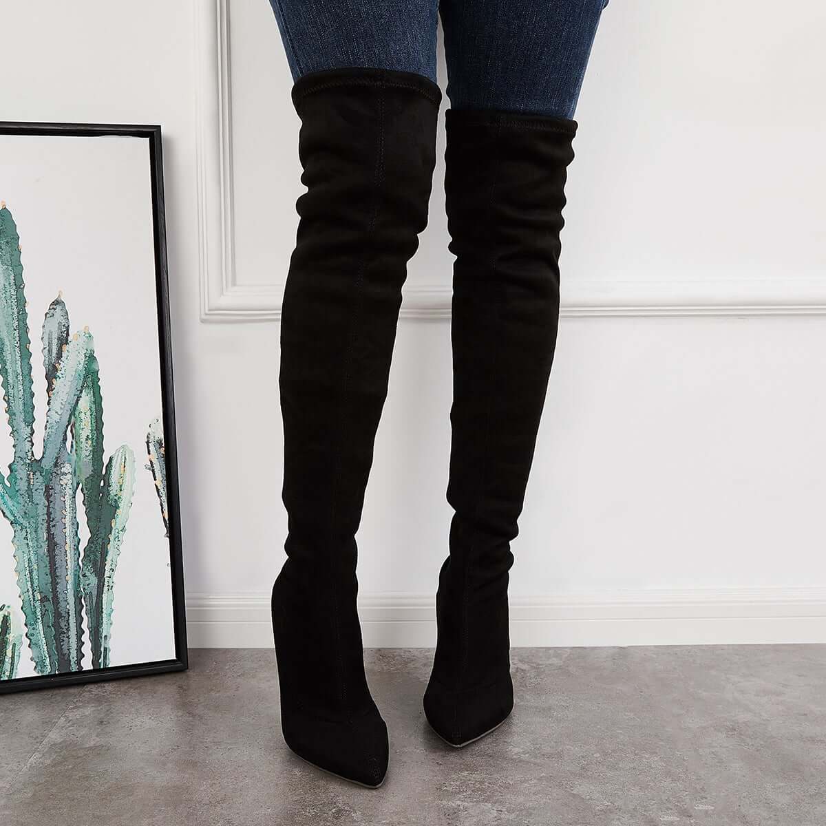 Women Fashion Leopard Knee High Boots