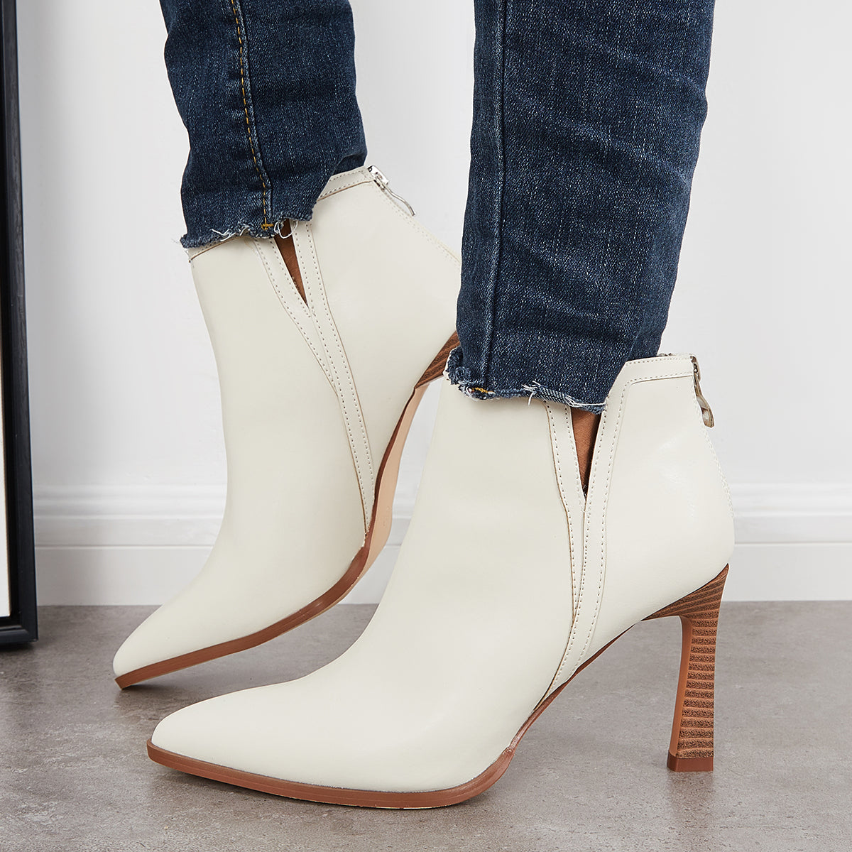 Women's Faux Leather & Suede Ankle Boots