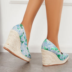 Women's Platform Espadrilles Wedge Woemn Fashion Wedge Pumps