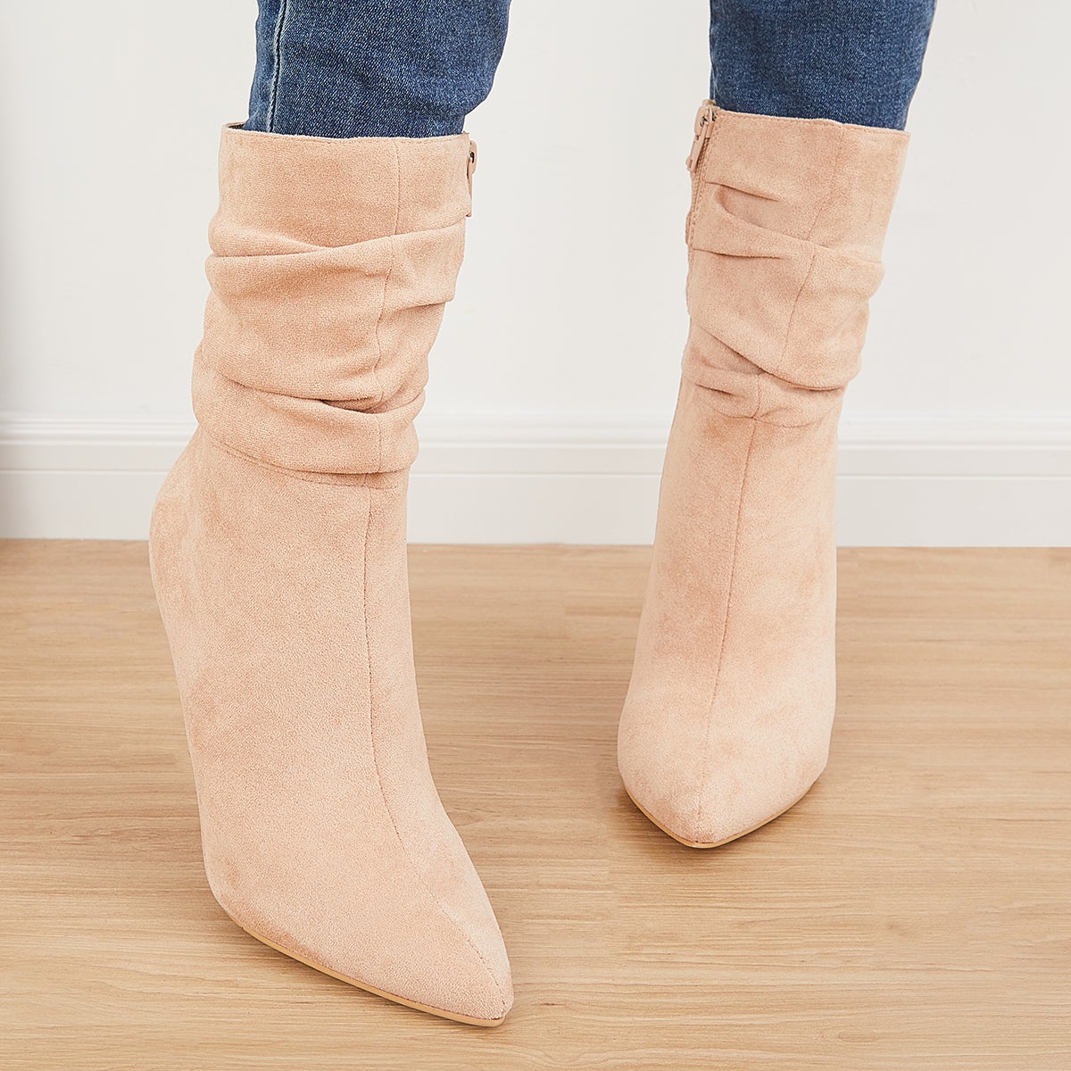 Women Winter High Heel Ankle Sock Booties