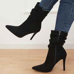 Women Winter High Heel Ankle Sock Booties