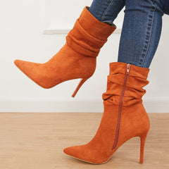 Women Winter High Heel Ankle Sock Booties