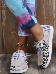 Leopard Lace Up Sneakers