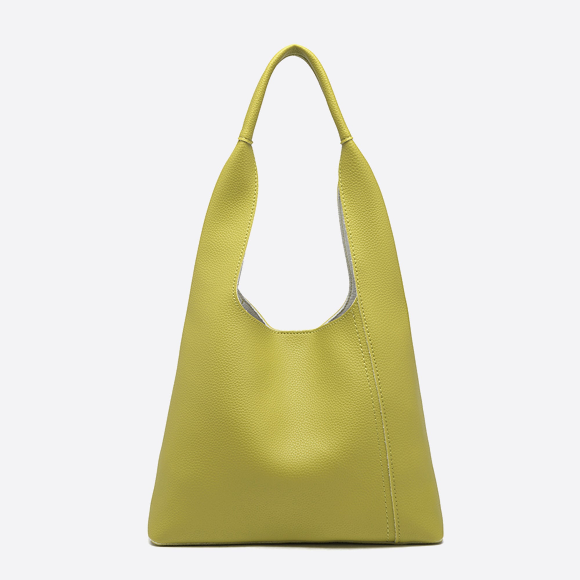 Lychee Grain Pure Color Shoulder Casual Minimalist Hobo Bags