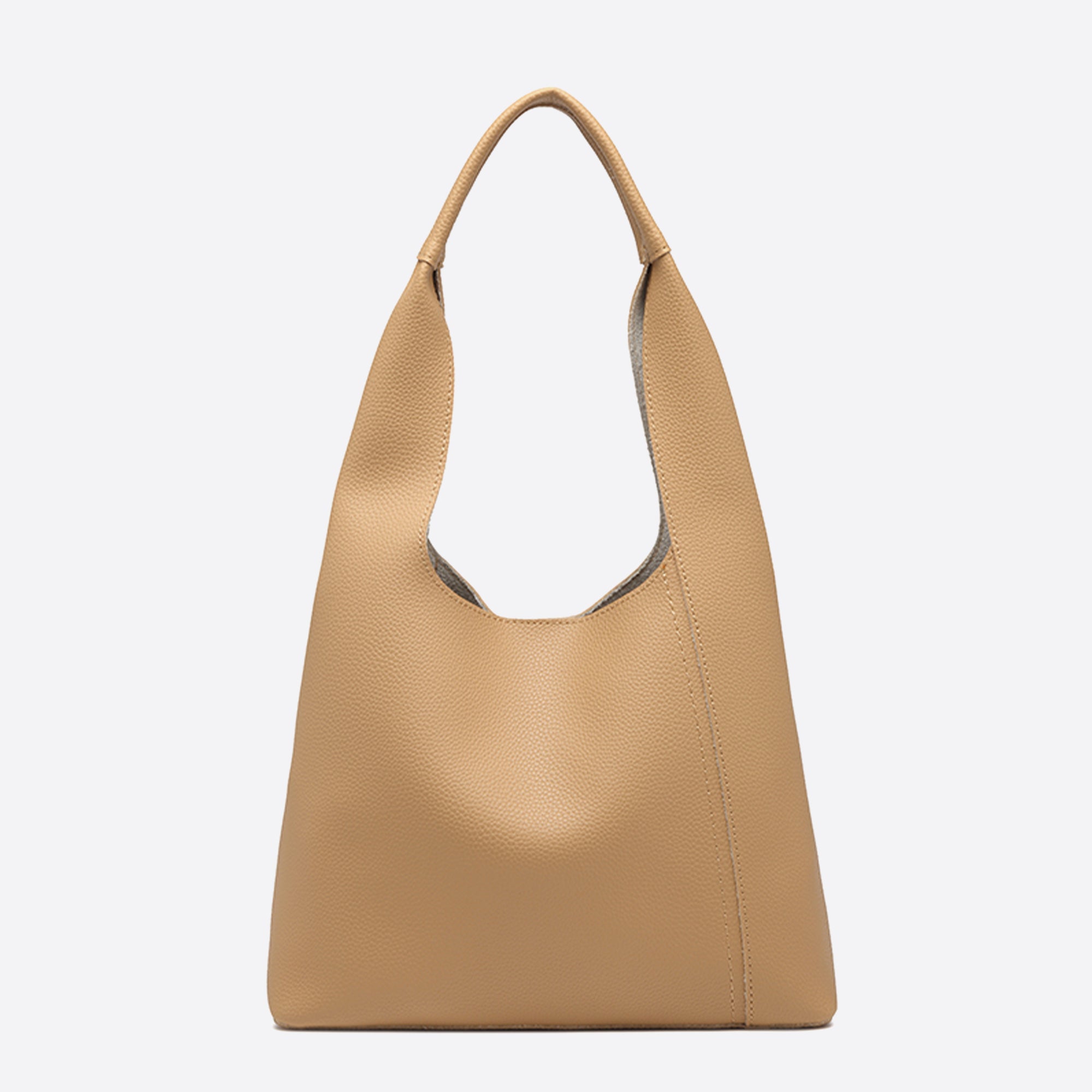 Lychee Grain Pure Color Shoulder Casual Minimalist Hobo Bags