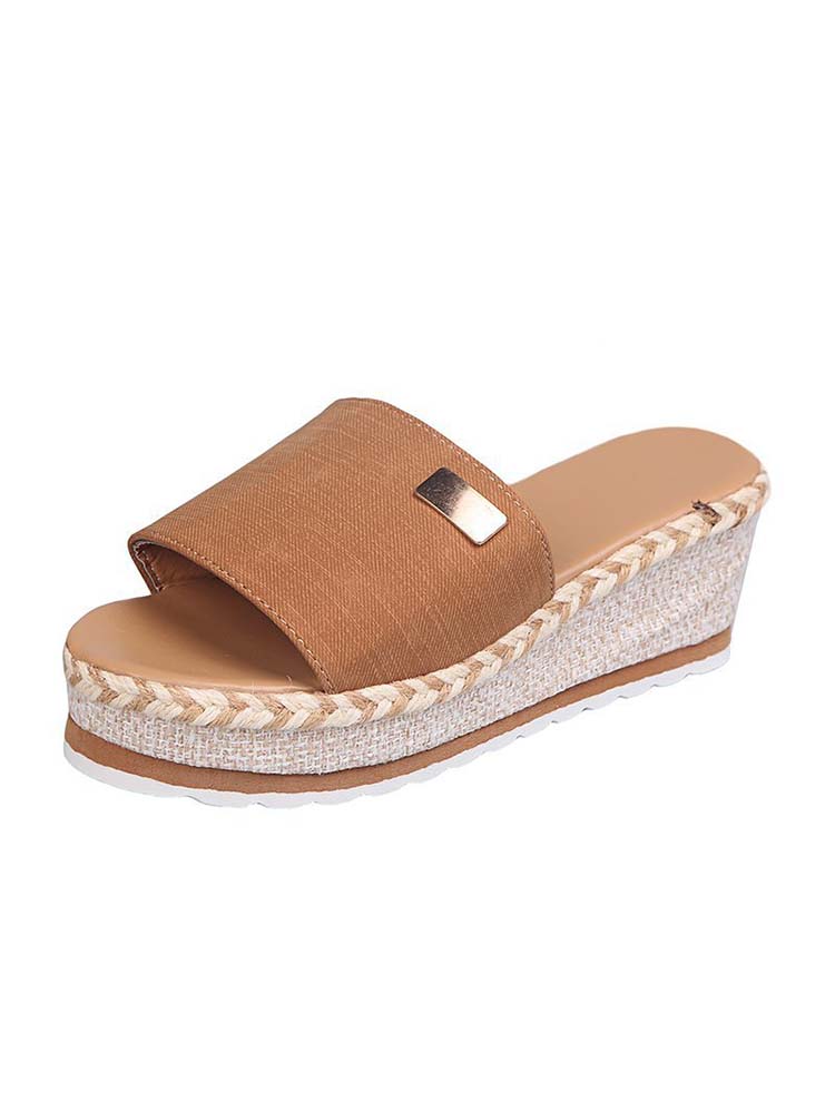 Thick Soled Wedge Sandals