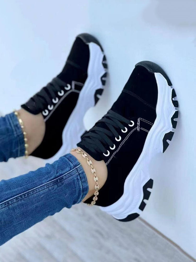 Color Block Lace-up Sneaker