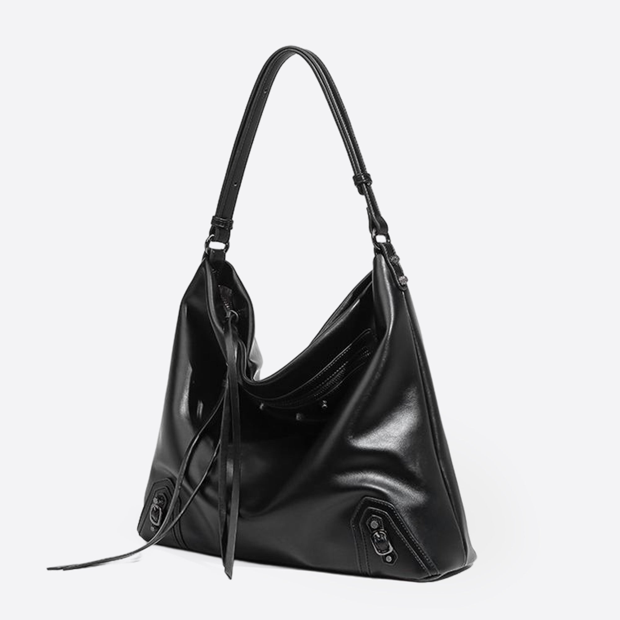 Daily Casual Pure Color Soft Hobo Shoulder Bags