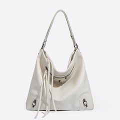 Daily Casual Pure Color Soft Hobo Shoulder Bags