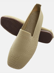 Knit Slip On Flat Shoes