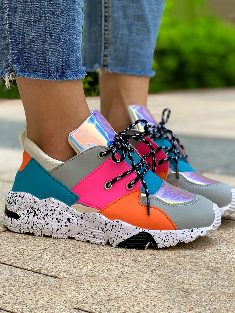 Casual Color Block Sneakers