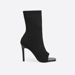 Futurecen-Women Peep-Toe High-Heeled Boots