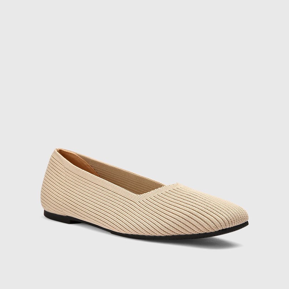 Futurecen-Women Minimalist Square Toe Flat Ballerinas