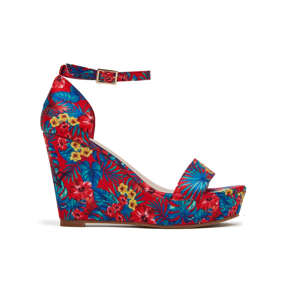 Women's Vintage Floral Printed Wedges Style Platform Wedges