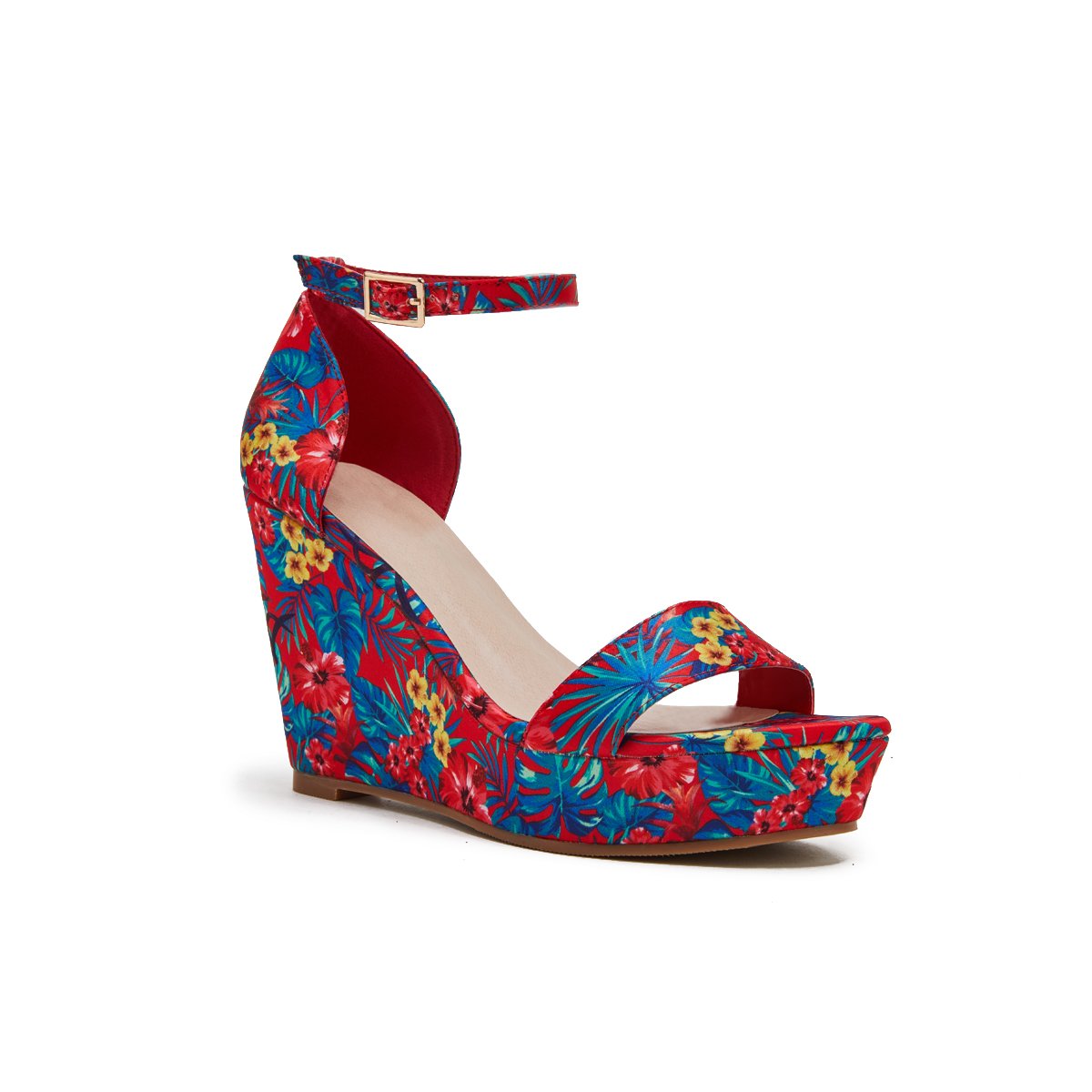 Women's Vintage Floral Printed Wedges Style Platform Wedges