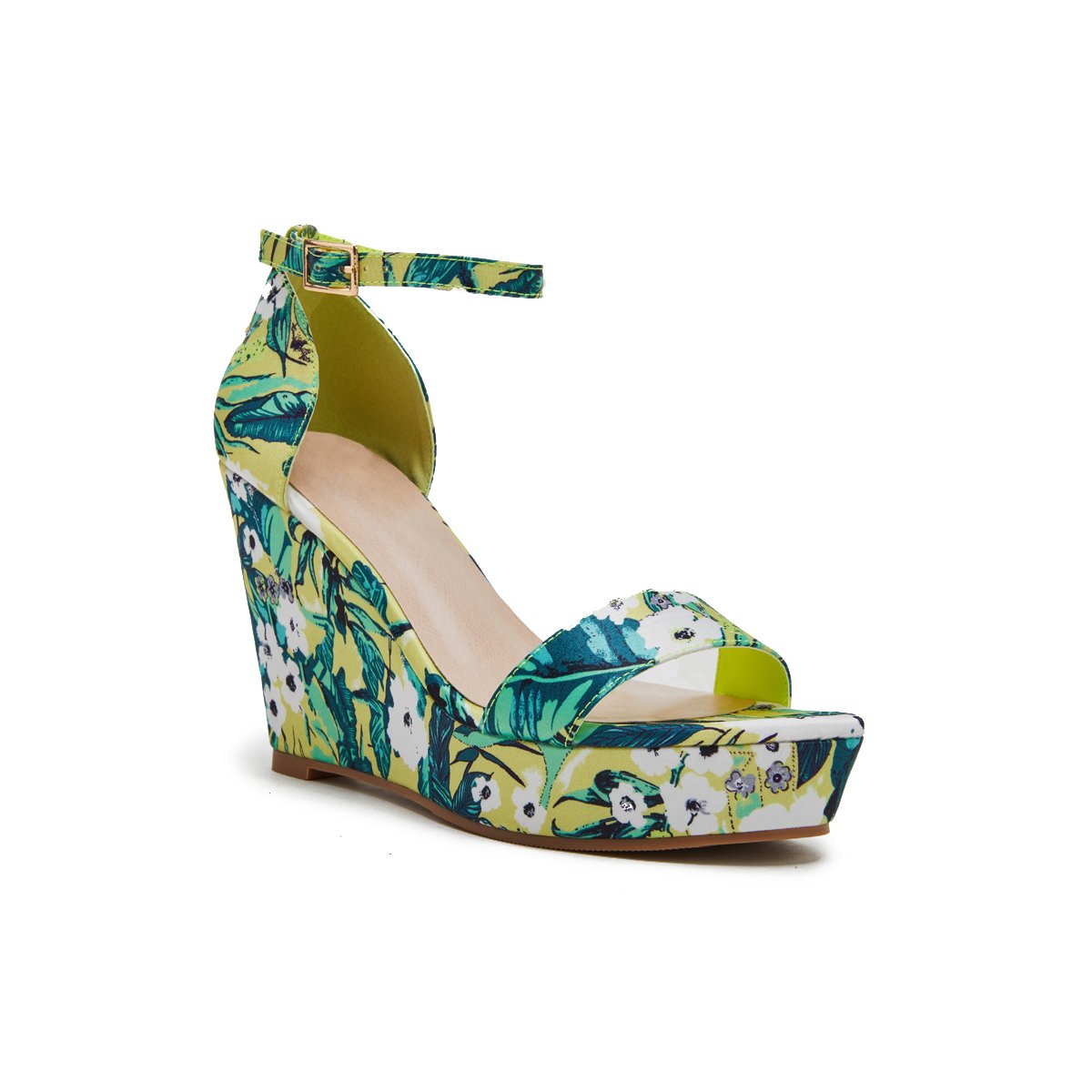 Women's Vintage Floral Printed Wedges Style Platform Wedges