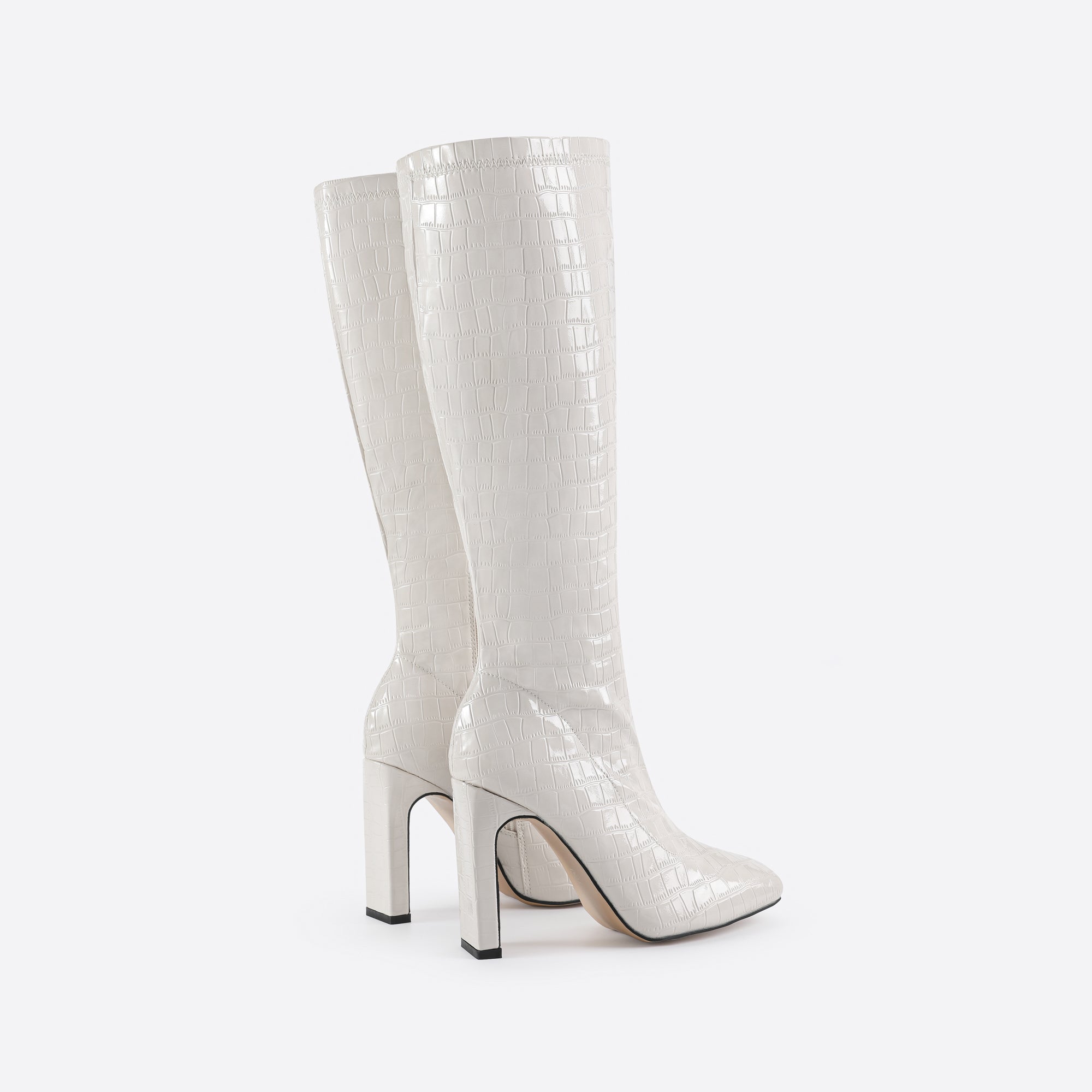 Women Square-Toe Side Zip Boots