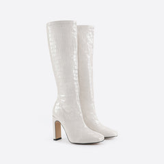 Women Square-Toe Side Zip Boots