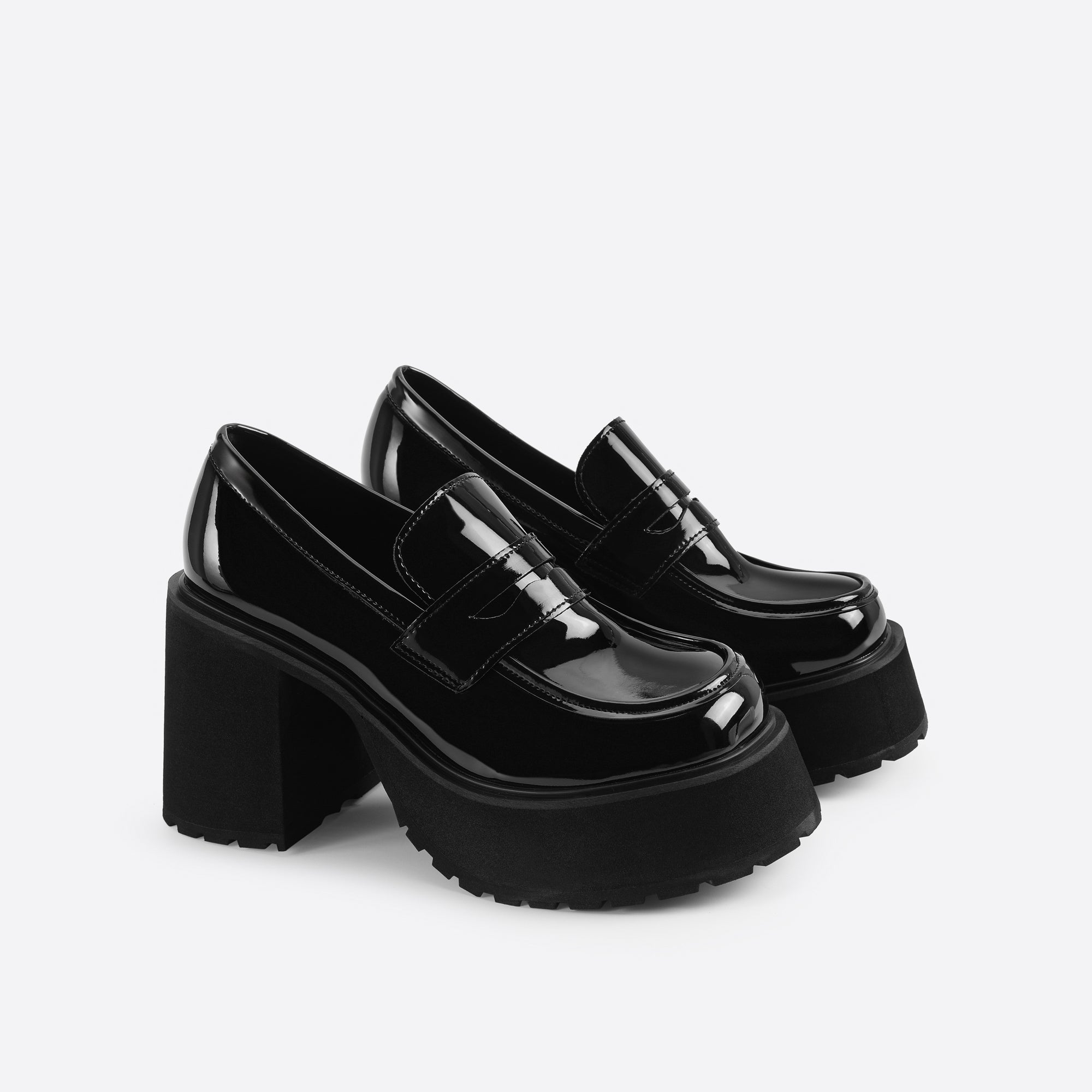 Women High Heel Platform Loafers