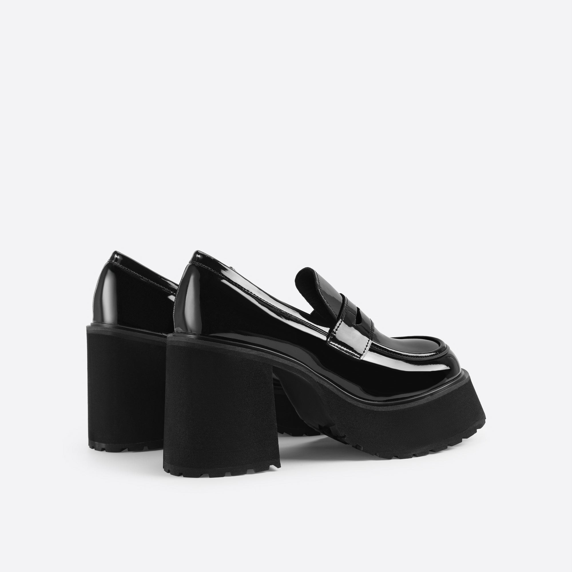 Women High Heel Platform Loafers