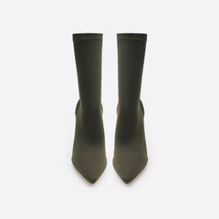 Women Minimalist Thick Heel Pointed Toe Boots