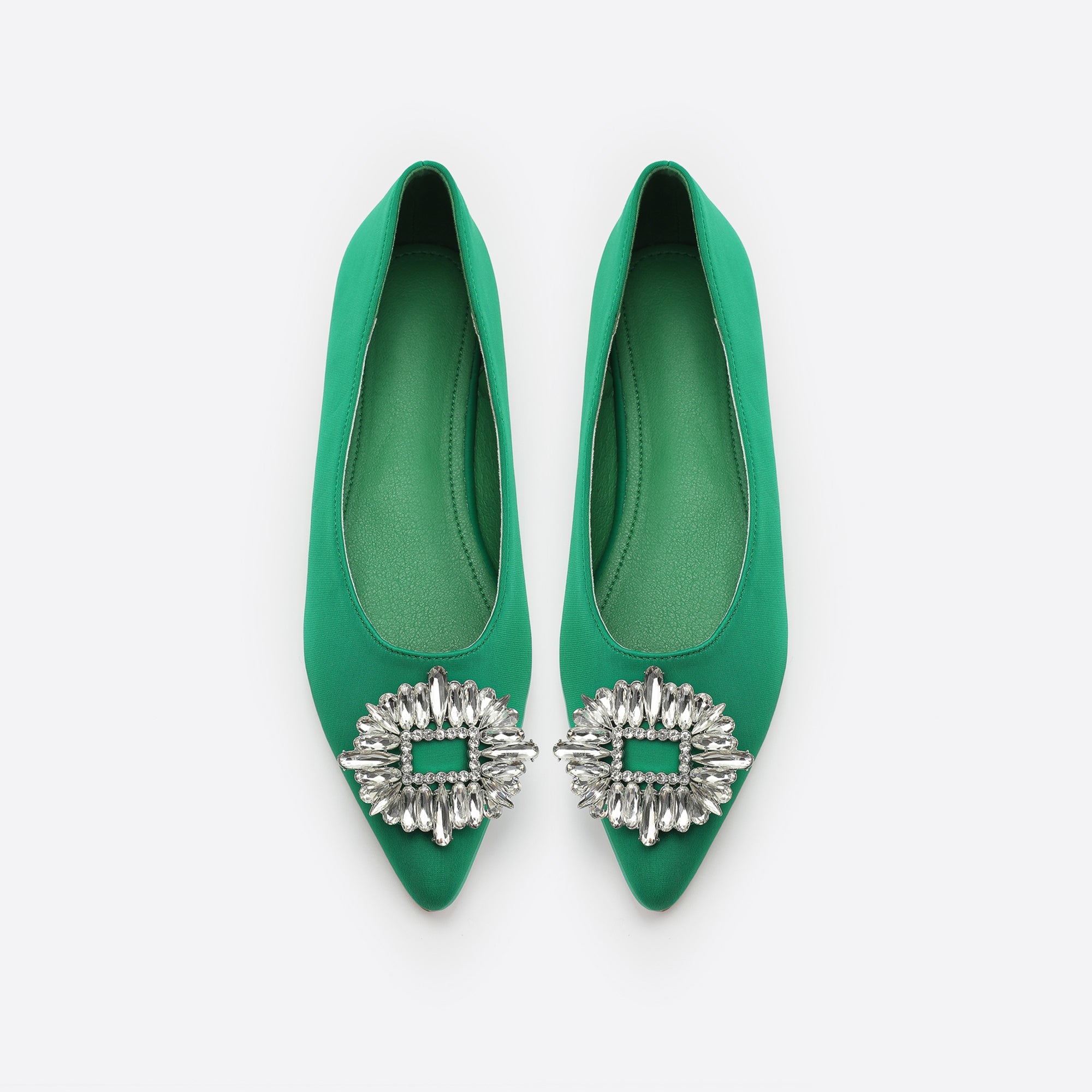 Women Pointed Rhinestones Flats