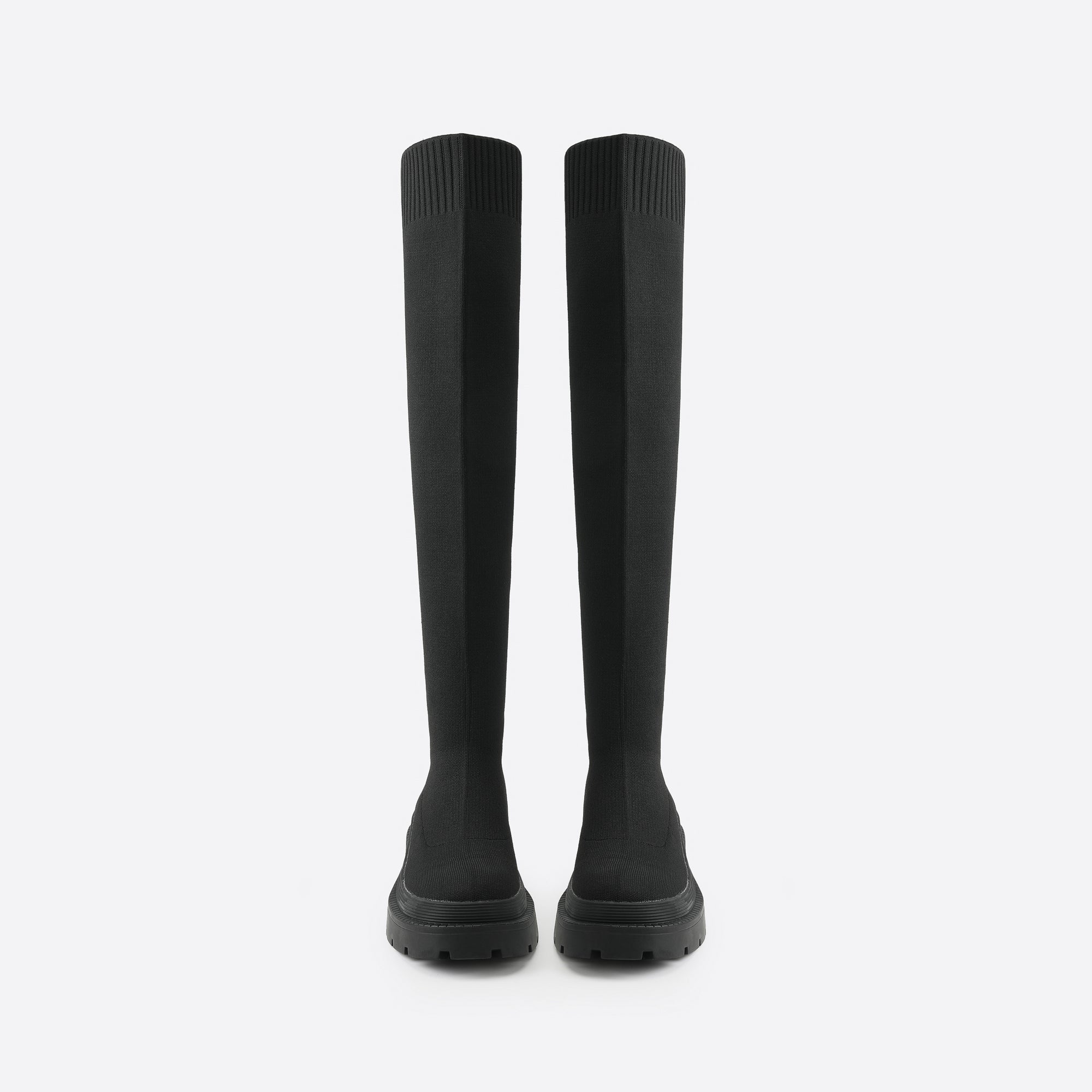 Women Thick-Soled Knee-High Sock Boots