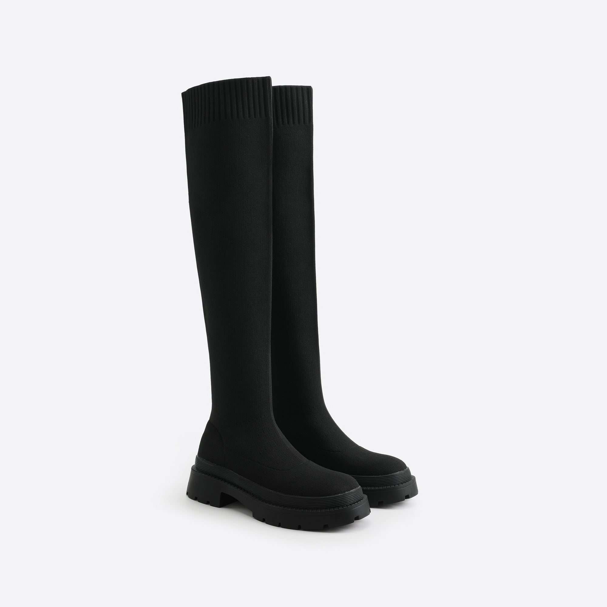 Women Thick-Soled Knee-High Sock Boots