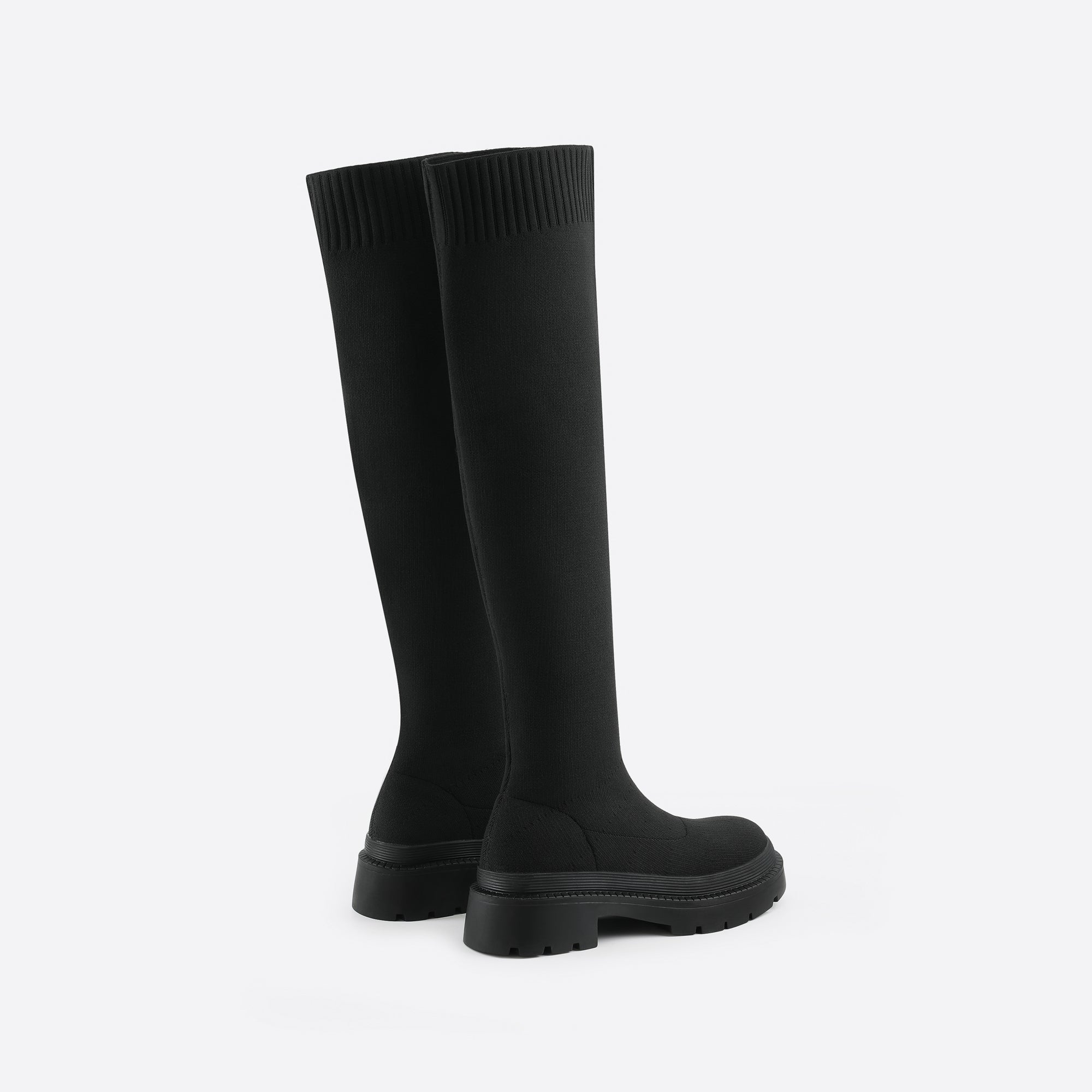 Women Thick-Soled Knee-High Sock Boots