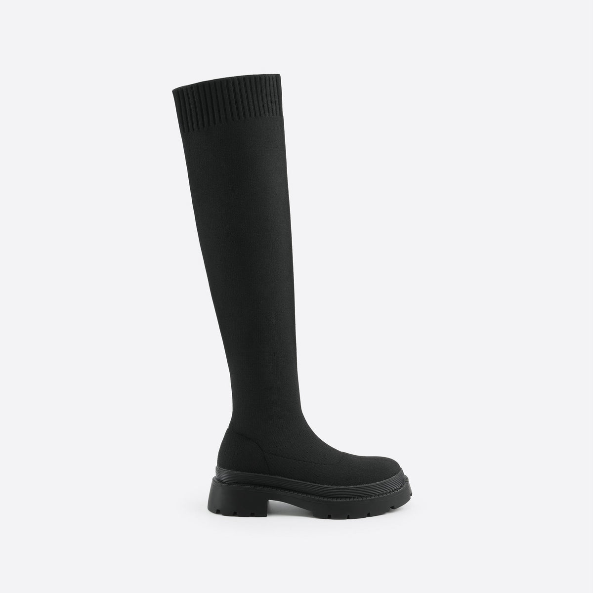 Women Thick-Soled Knee-High Sock Boots