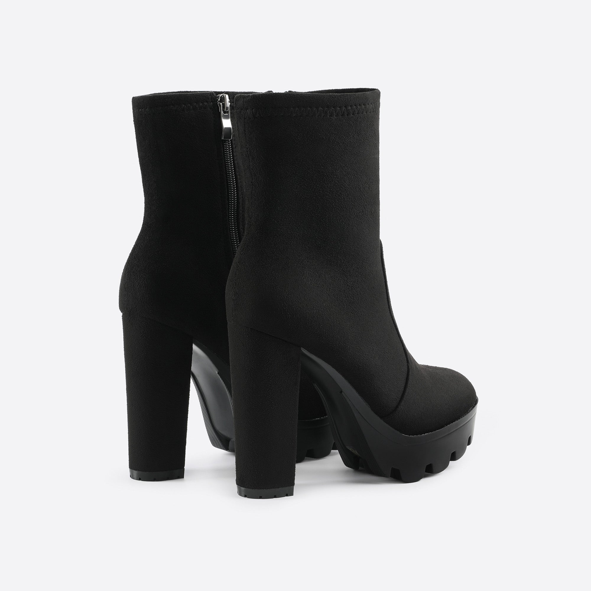 Women Side Zip Chunky Heeled Classic Boots