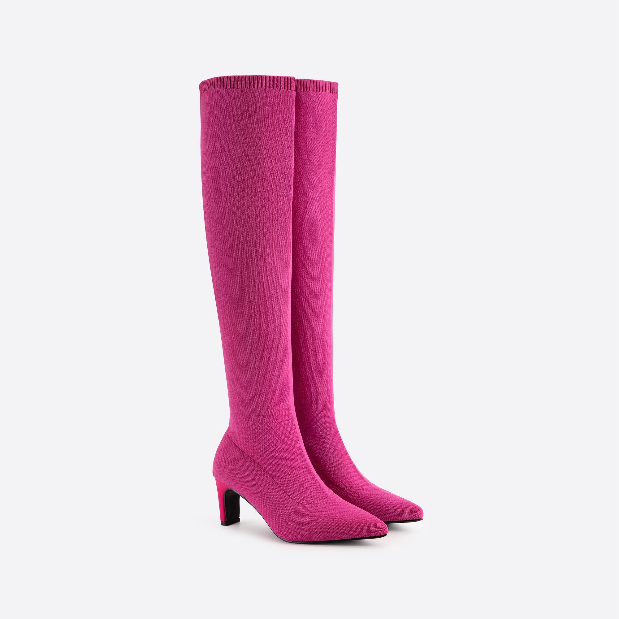 Knee-high Pointed Toe Fine Heel Sock Boots