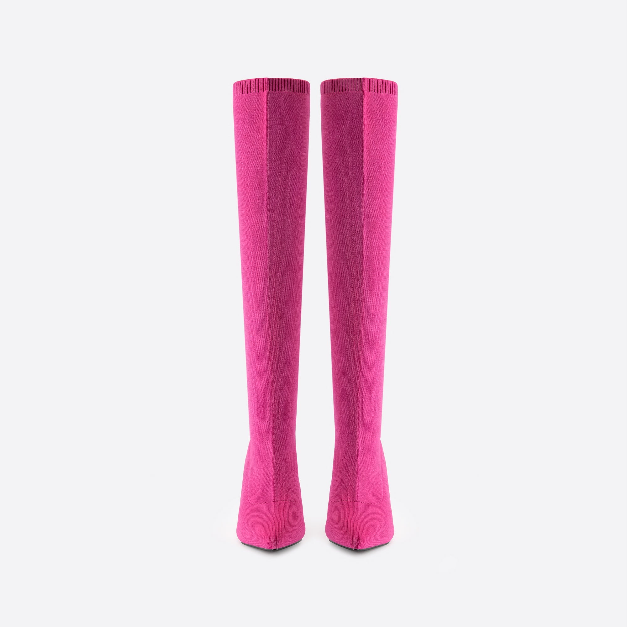 Knee-high Pointed Toe Fine Heel Sock Boots