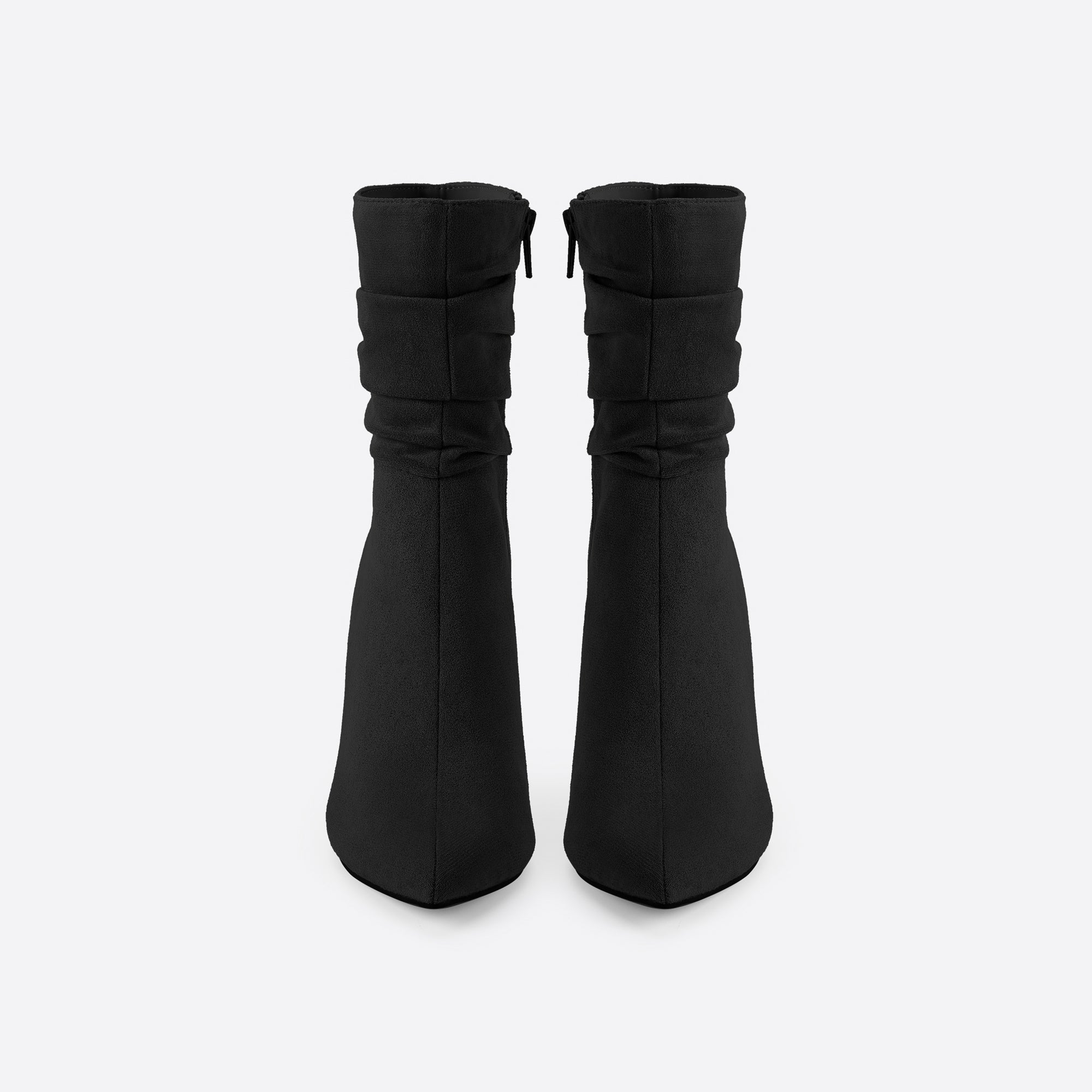 Women Point Toe Heeled Suede Boots