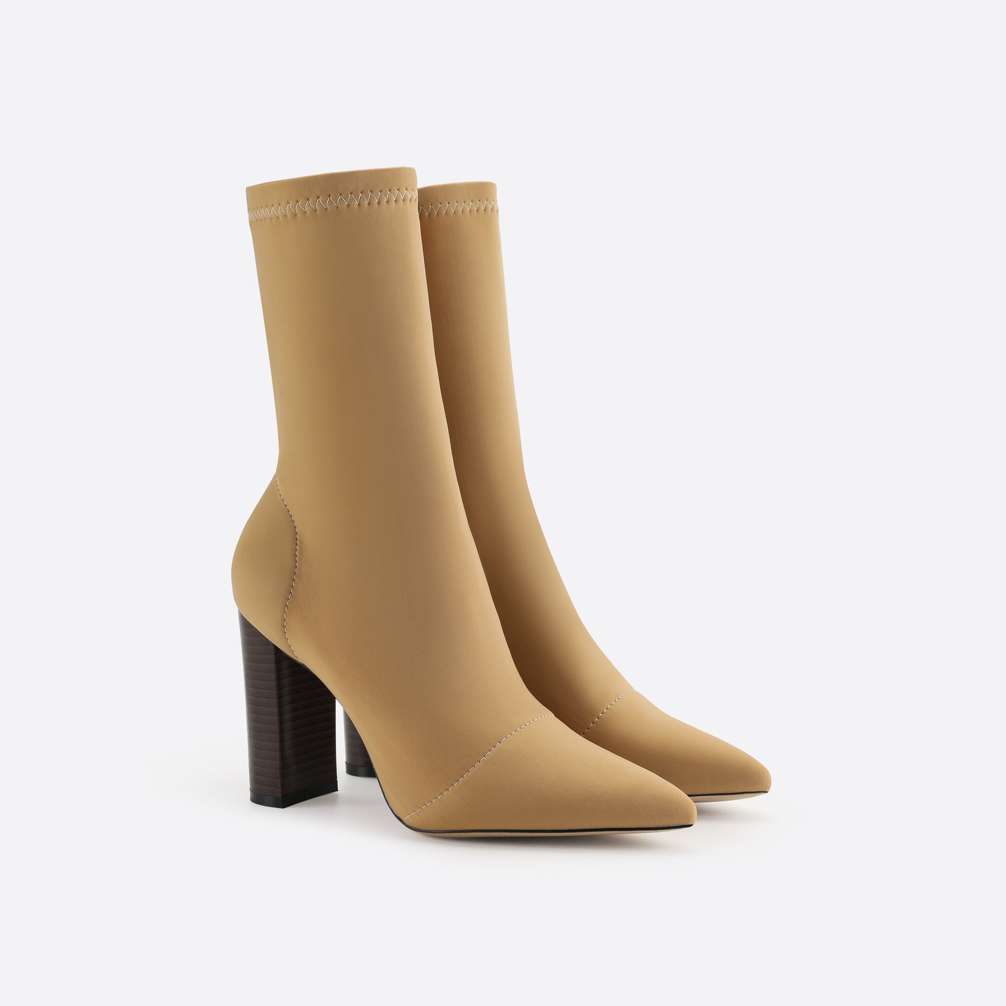 Women Minimalist Thick Heel Pointed Toe Boots