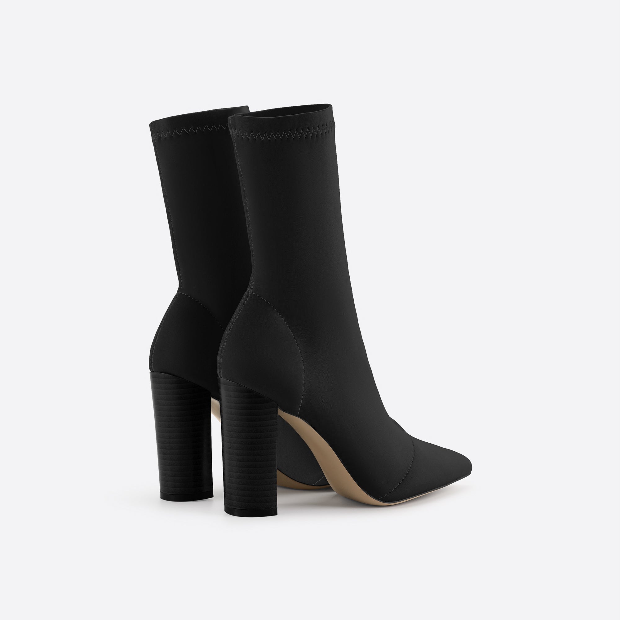 Women Minimalist Thick Heel Pointed Toe Boots