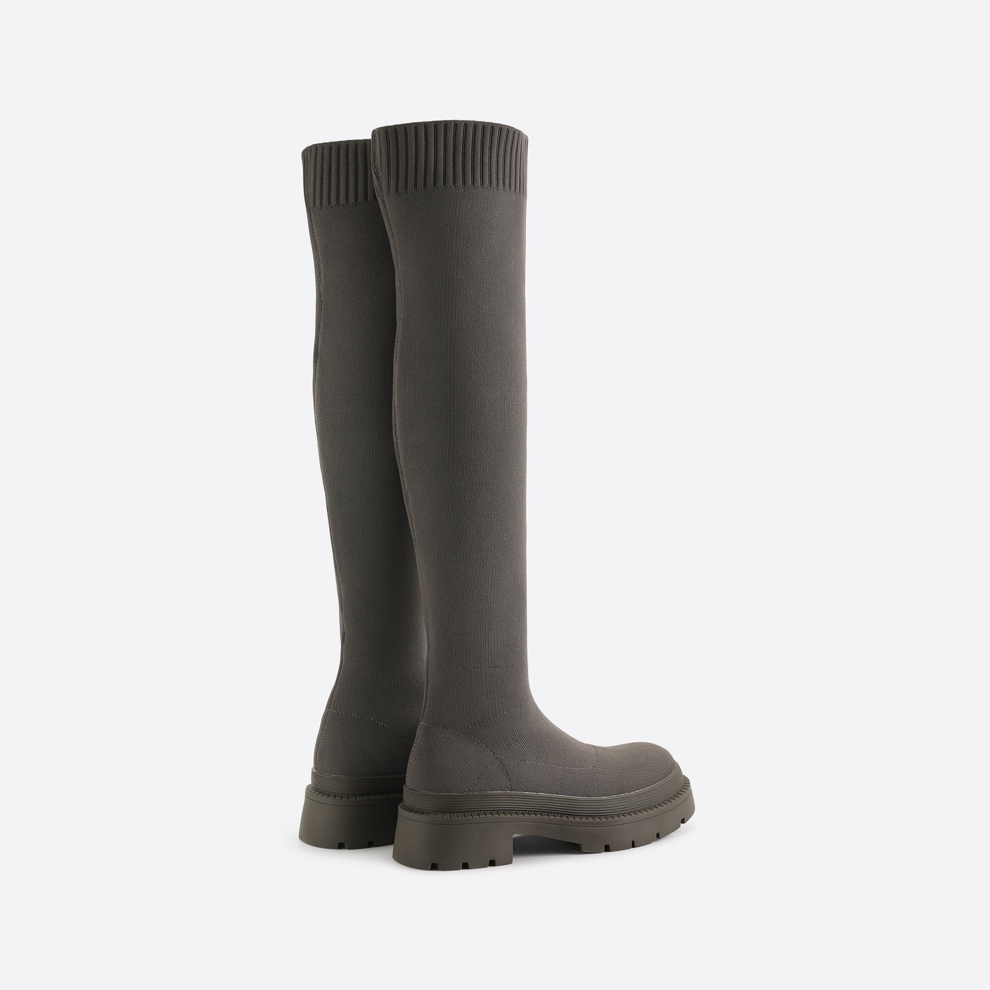 Women Thick-Soled Knee-High Sock Boots