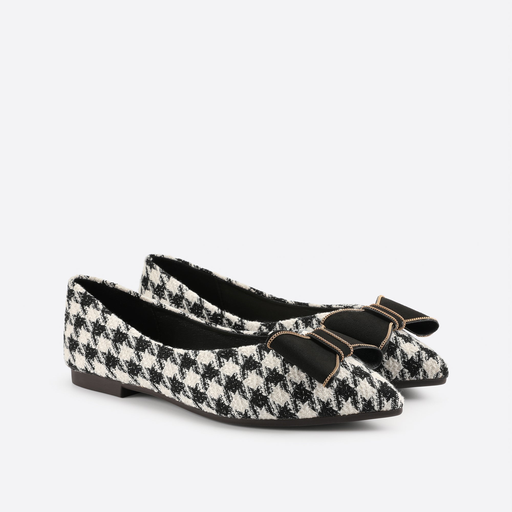 Futurecen-Women Retro Bow Tie Flat Shoes